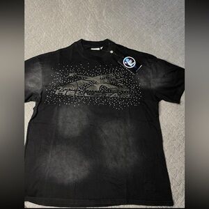 Hellstar tee black with rhinestones NFC tag
